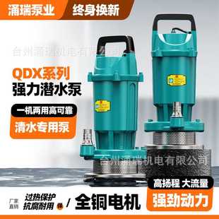 220V单相潜水电泵QDX农用清水泵高扬程抽水机自吸自吸泵增压泵