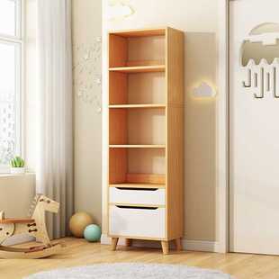 书架简易落地置物架立式家用收纳架书房储物柜子客厅靠墙多层书柜