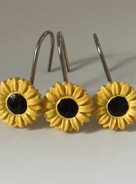 供应树脂挂钩黄色手绘太阳花树脂挂钩poly厂家