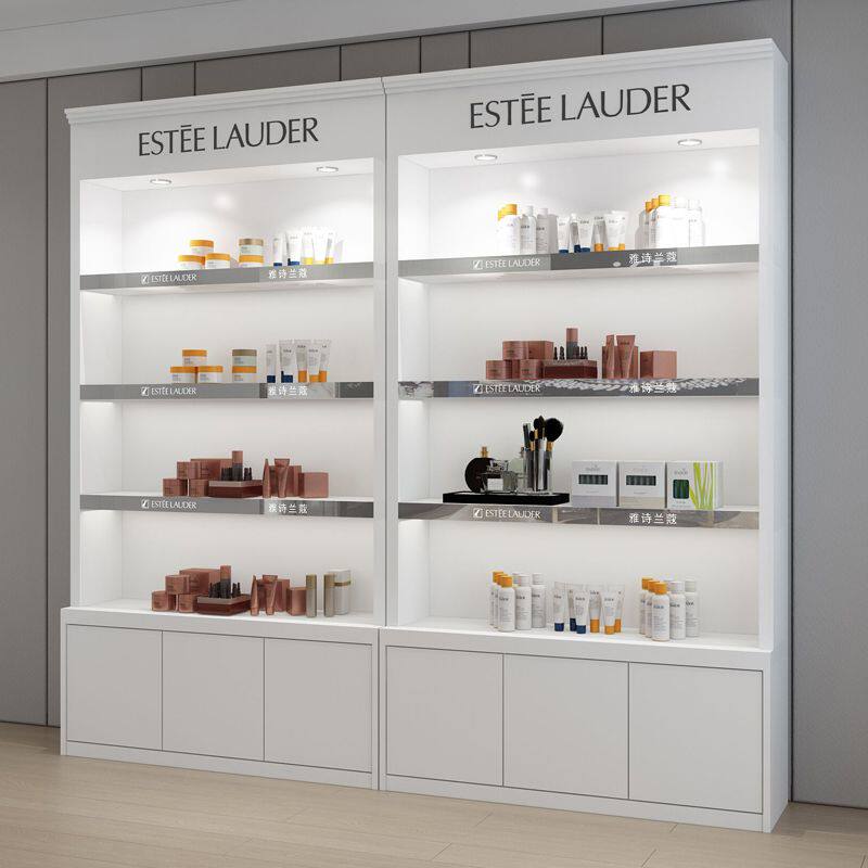 定制烤漆化妆品展示柜简约现代护肤品陈列柜美容院展柜产品柜货架