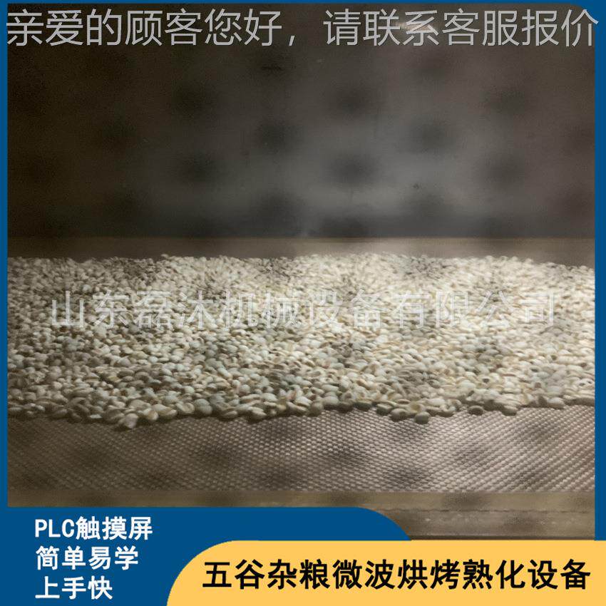 多烘功能五谷粮微备波杂熟化LM-30KW-烘烤设 香酥黑豆微波烤隧道