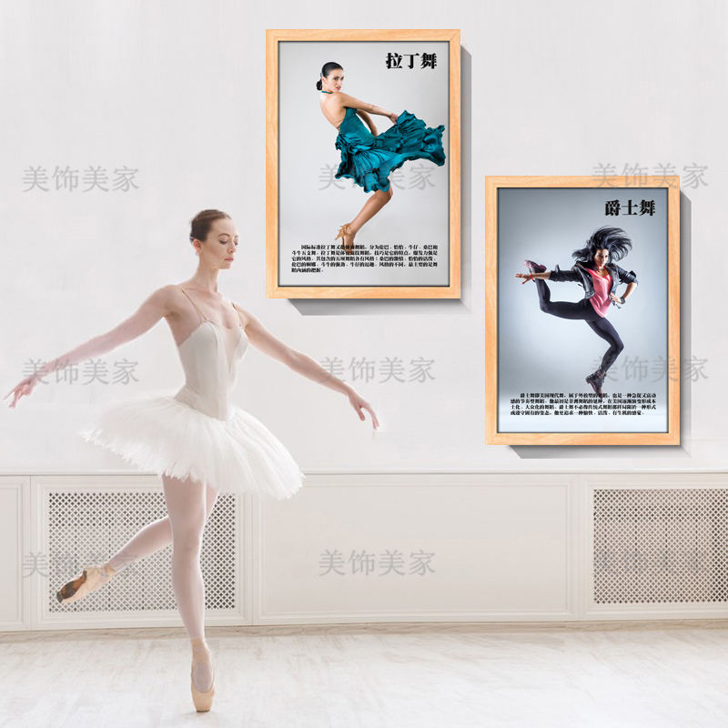 舞种简介挂画爵士舞街舞民族舞蹈介绍装饰画艺术培训学校墙画海报