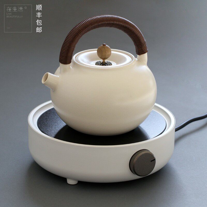 台湾宜龙EILONG 简约迷你玻璃壶电陶炉 烧水壶组电热炉煮茶壶家用