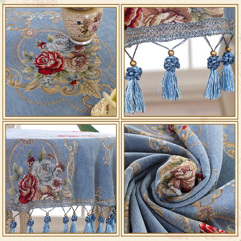 欧式餐桌布台布小圆桌桌布布艺家用圆形方桌正方形圆茶几布长方形