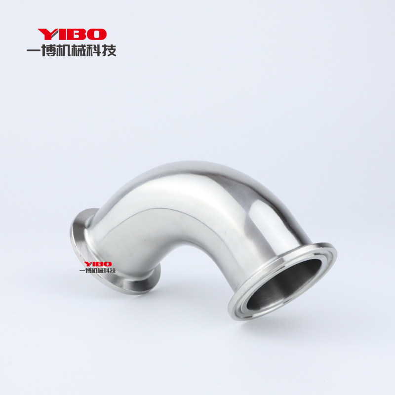304/316不锈钢90度快装弯头卫生级卡盘式卡箍弯管法兰式直角弯头