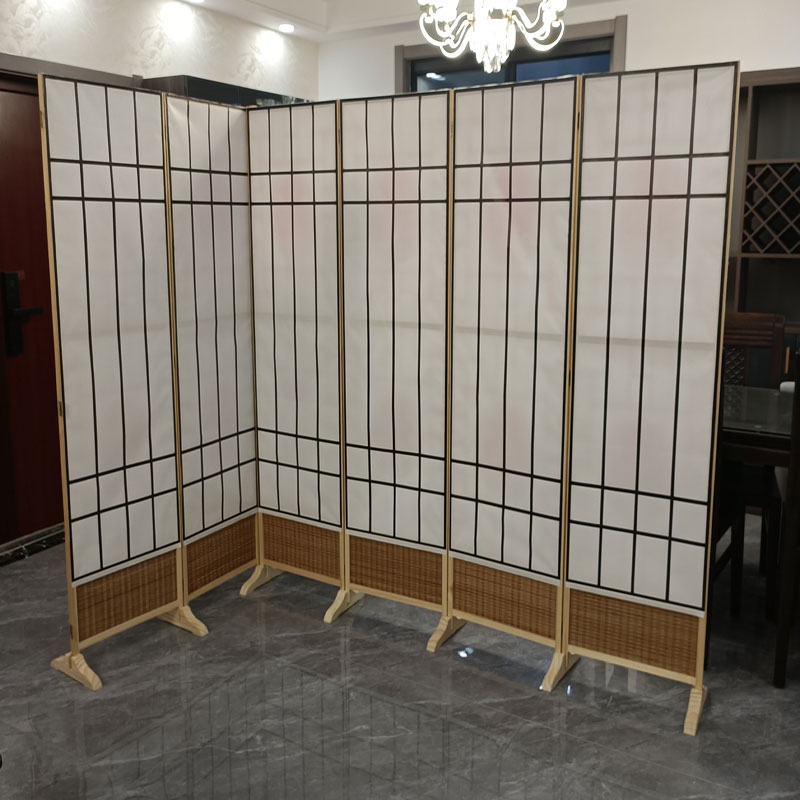 中式屏风隔断客厅卧室遮挡简约现代可折叠移动家用办公室实木玄关