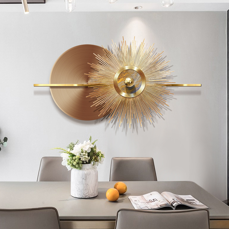 立体实物客厅装饰画沙发背景墙高级感金属挂画简约美式餐厅墙壁画