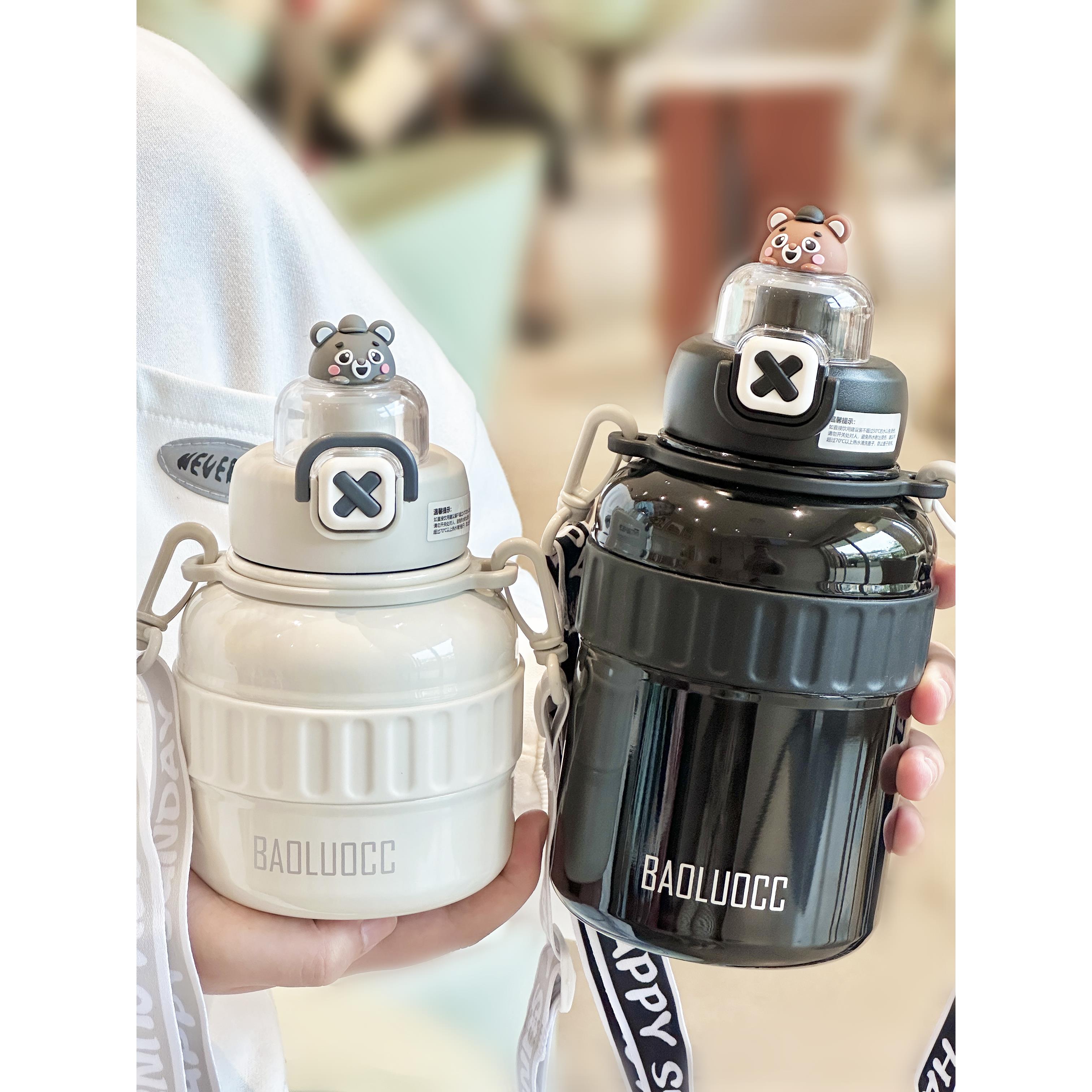 保温杯大容量316儿童吸管水杯高颜值水壶女学生杯子吨吨桶大肚杯