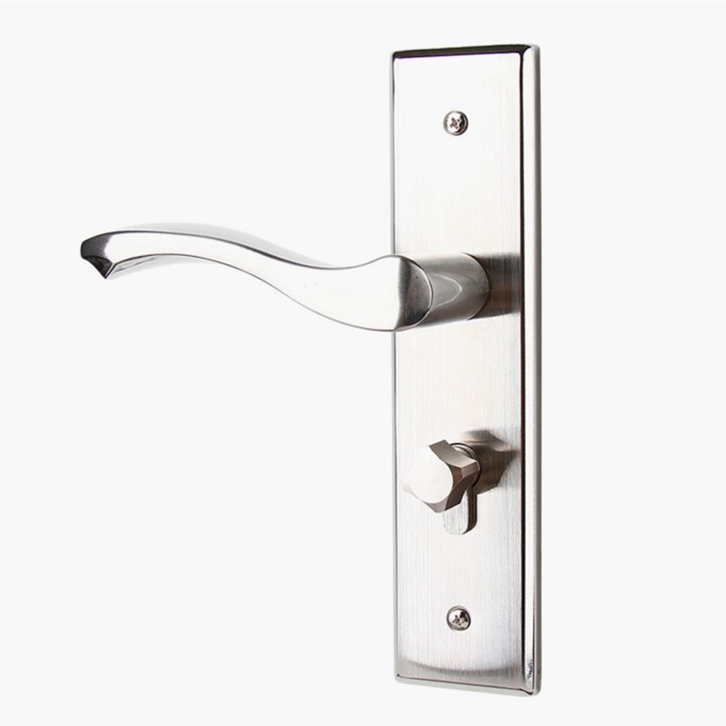 不锈钢实木门锁房门锁室内门锁配大58锁体老式卧室锁大门把手配件