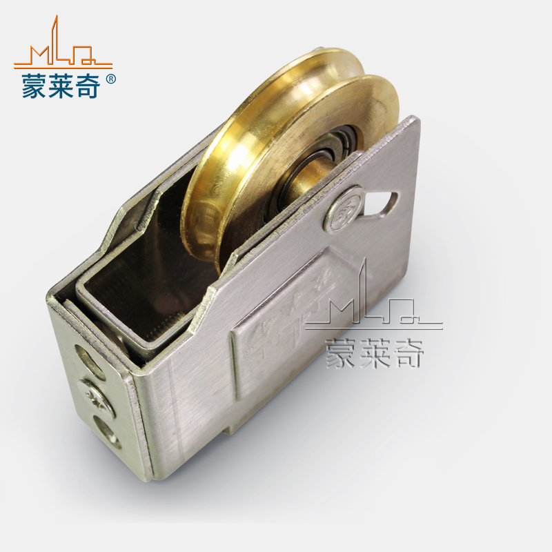 4个 90型不锈钢轴承铜轮老式铝合金门窗滑轮推拉窗户滚轮移门轮子