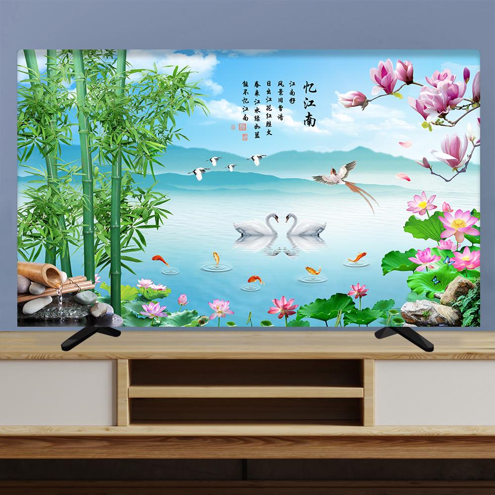 电视防尘套中国风可达豪华65555英寸桌面壁挂式新液晶覆盖布
