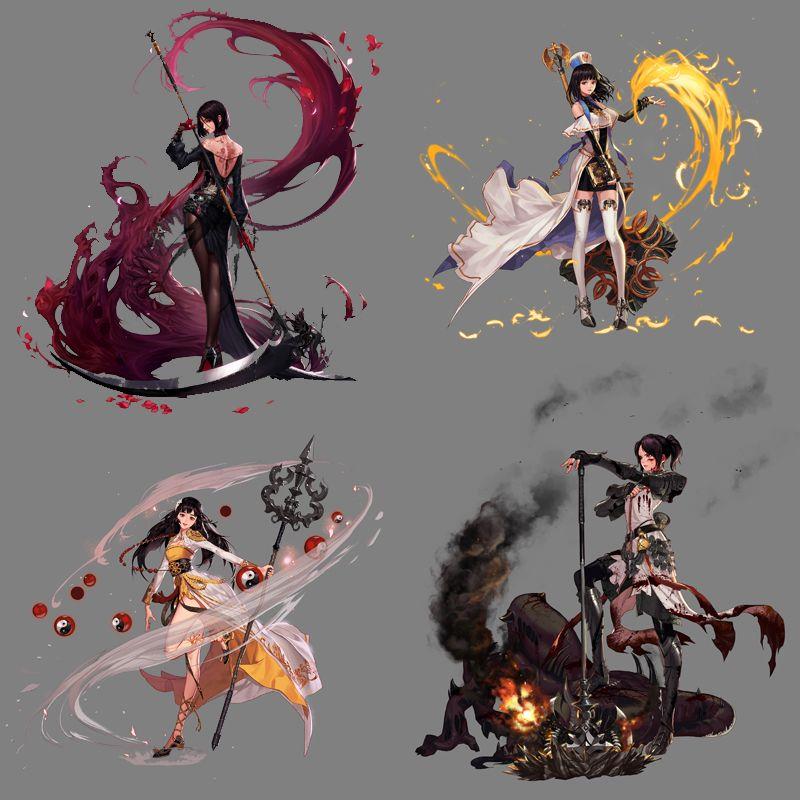 LL185地下城与勇士DNF贴纸女圣职一二觉醒立绘车贴墙贴行李装饰贴