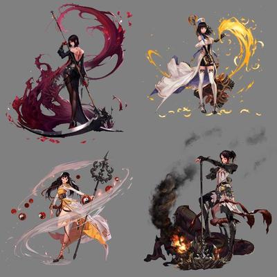 LL185地下城与勇士DNF贴纸女圣职一二觉醒立绘车贴墙贴行李装饰贴