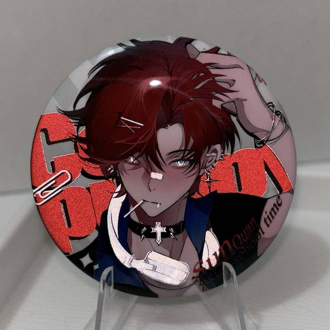 代号鸢同人周边孙权反光吧唧徽章谷子二次元卡通背包装饰谷子吃谷