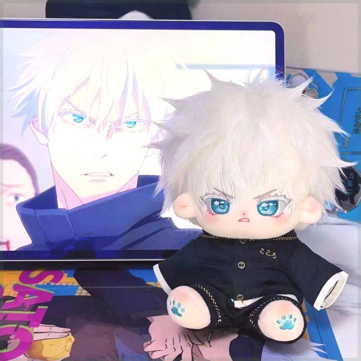 术回战五条悟属性20cm棉花娃娃小喵悟炸毛公仔玩偶帅气朋友礼物