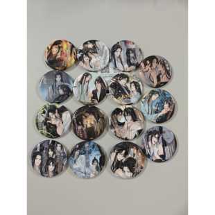 日谷正版魔道祖师魏无羡蓝忘机cafe吧唧茶屋第五台词徽章原袋发完