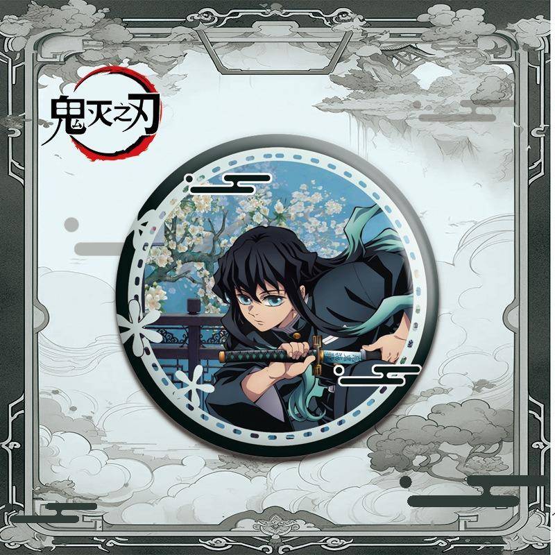 鬼灭双闪徽章4蝴蝶忍我妻善逸时透无一郎炭治郎祢豆子吧唧谷子