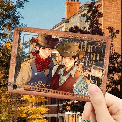 高超高越双胞胎喜人奇妙夜同人周边高颜值拍立得透卡明星无料挂件