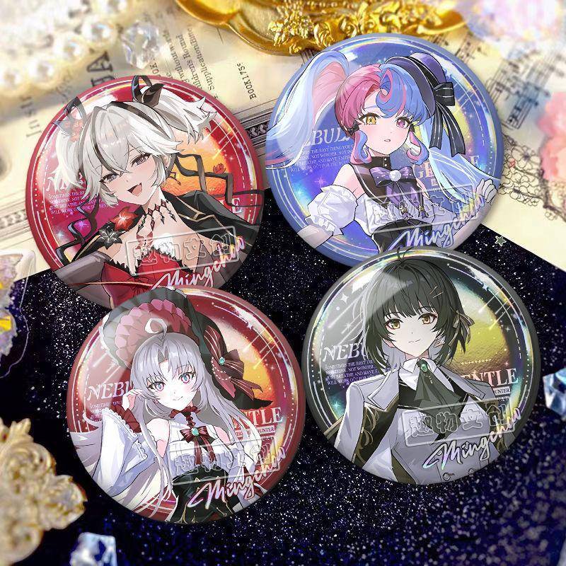 鸣潮C105周边椿漂泊者珂莱塔洛可可双闪银葱吧唧胸针徽章摆件谷子