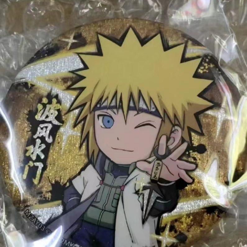 新款高颜值火影忍者波风水门q版自制吧唧58mm徽章挂件