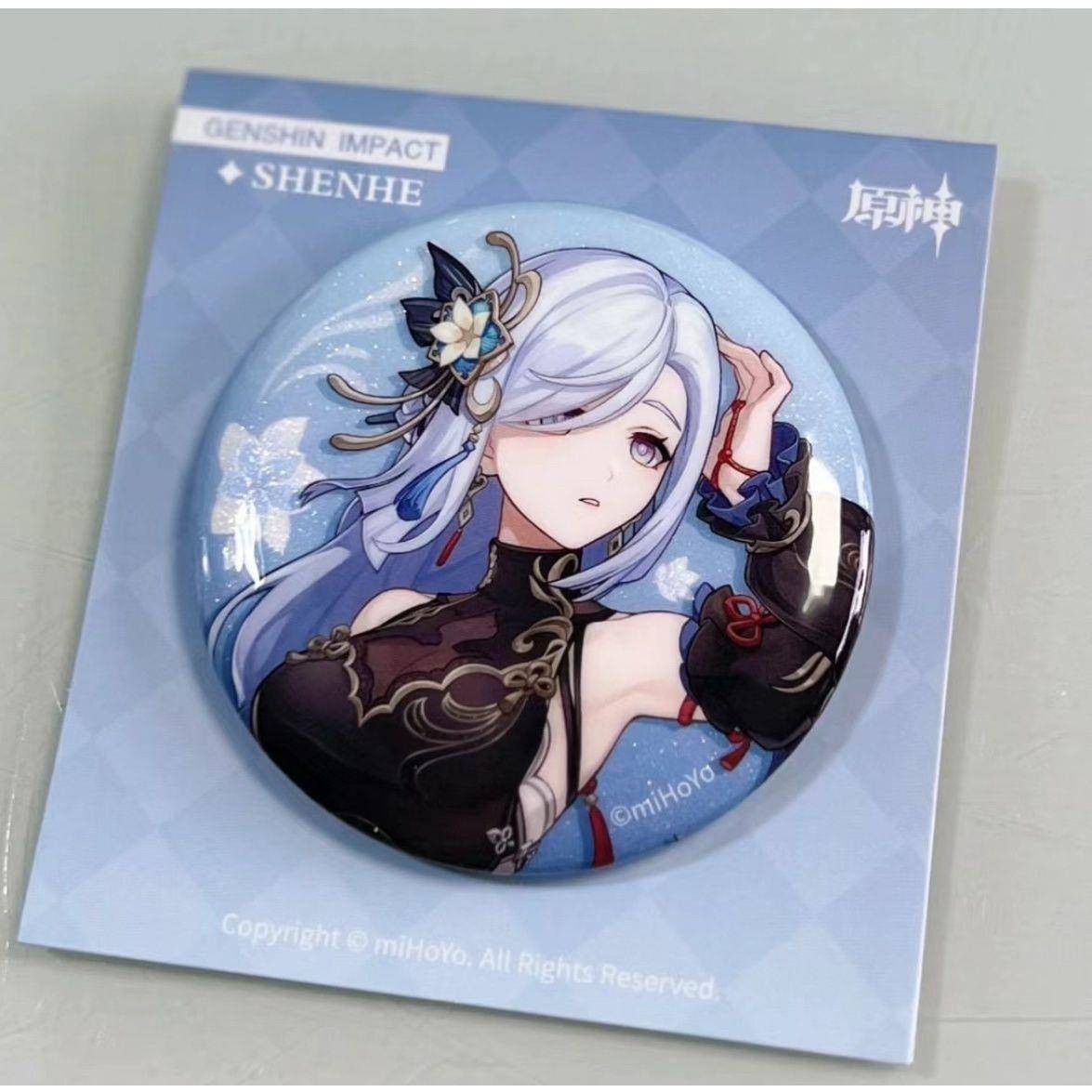 游戏周边冷花幽露吧唧申鹤提瓦特风尚系列徽章二次元周边吧唧谷子