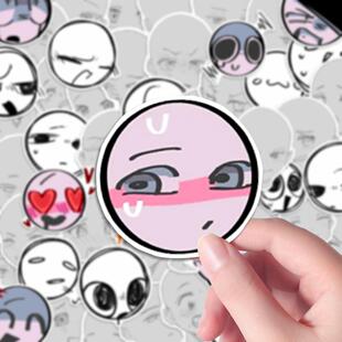 218张OC表情绘画练习二次元五官练习参考临摹创意贴纸收藏手账diy