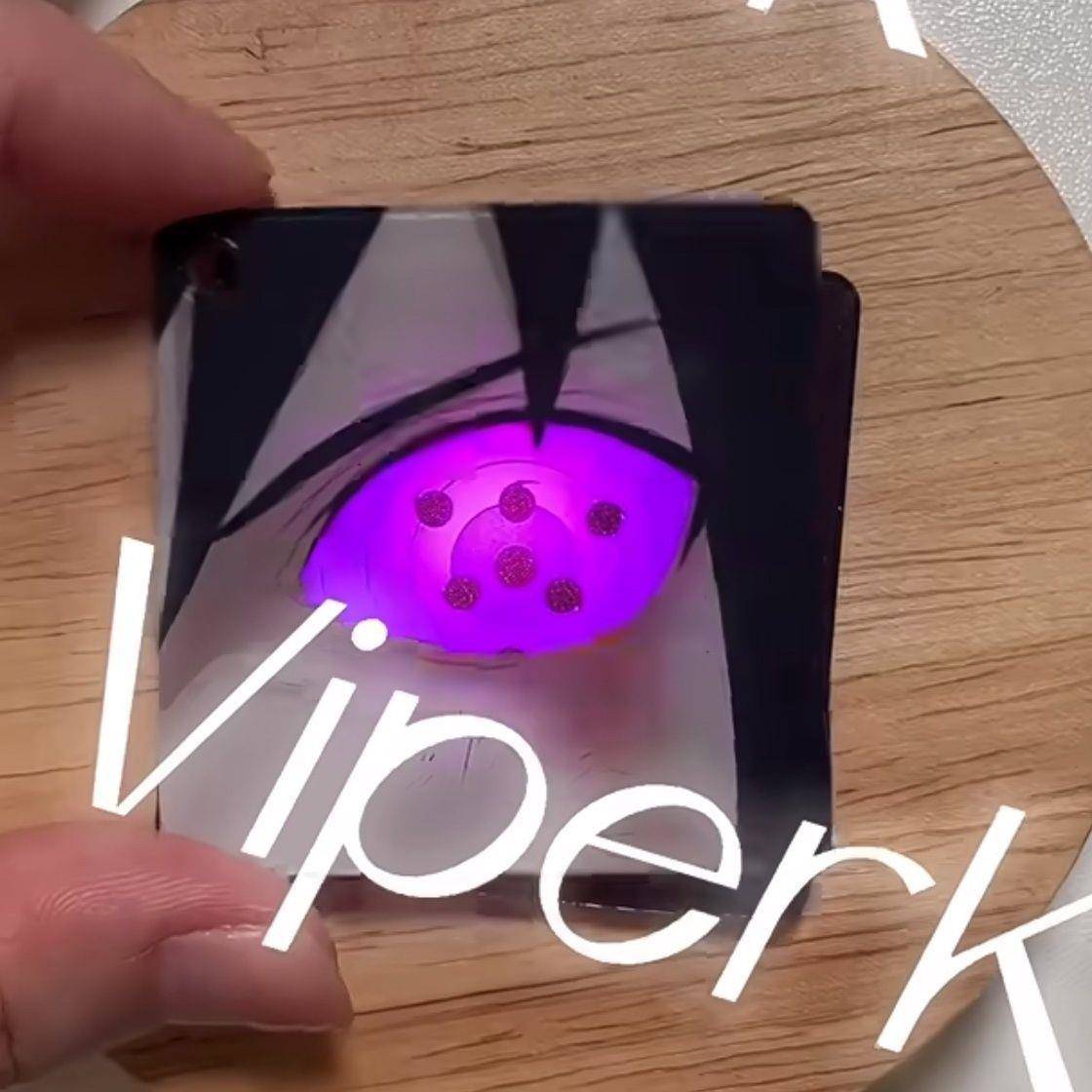 小红书同款动漫周边火影忍者佐助写轮眼3种形态压克力钥匙扣挂件