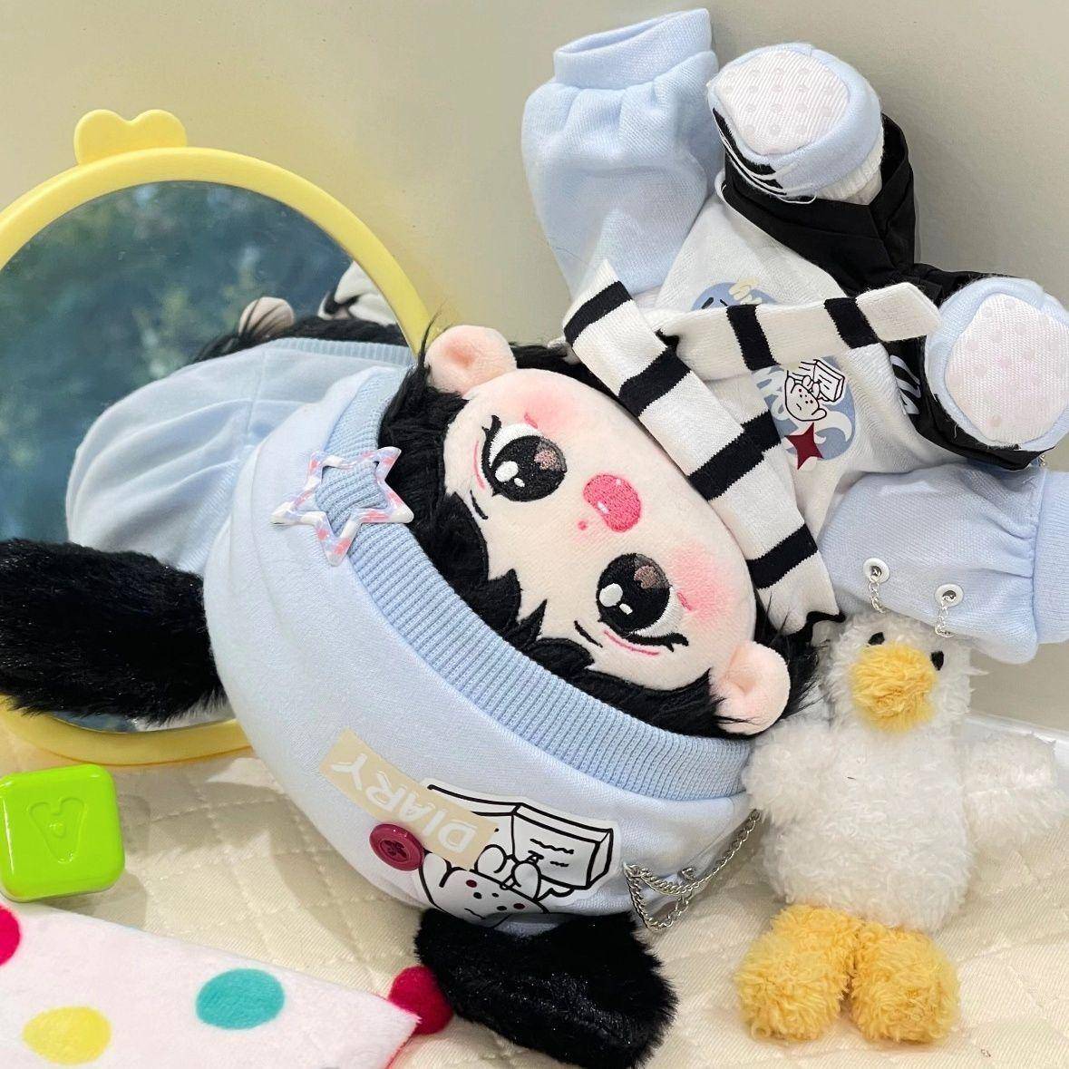 杨博文棉花娃娃tf家族四代杨博文属性20cm羊波纹棉花娃娃明星周边