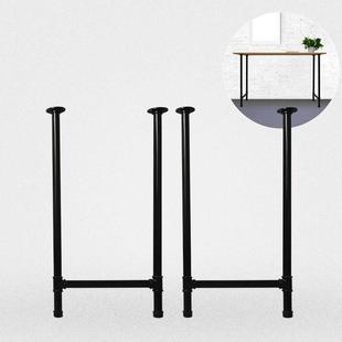 铁艺定制水管桌腿工业风loft置物架覆古办公餐桌茶几脚铁管桌脚架