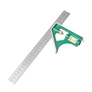 汉斯 多功能移动组合角尺 300mm不锈钢水平活动角尺45度直角拐尺