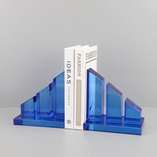 斯堪的纳维亚简单可及的豪华烟灰色水晶书柜摆件样板房家庭电视柜