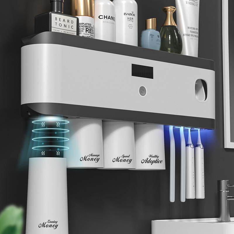 德国品质智能消毒牙膏牙杯轻奢一家四口牙刷架子置物架2024