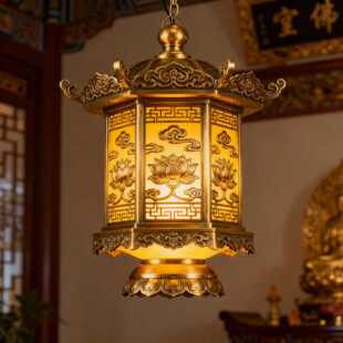 全铜宫庭吊灯仿古凉亭玄关过道走廊花园大门庭院灯笼宫灯复古吊灯