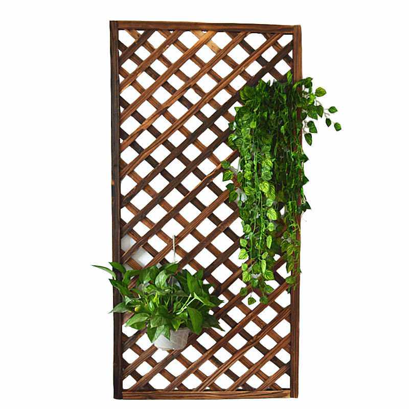 工厂生产隔断木栅栏户外花园攀爬防腐木围栏餐厅复古装饰篱笆藤曼