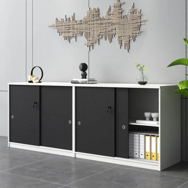 文件柜矮柜办公室资料收纳柜移门带锁木质落地收纳隔断柜简约现代,商业/办公家具,文件柜,淘宝优惠券,粉丝福利购,淘宝优惠卷