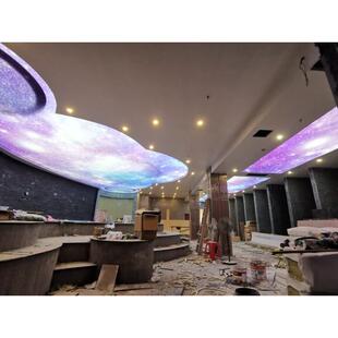 蓝天白云吊顶白色透光膜软膜天花卡布灯箱发光软膜uv高清膜广告