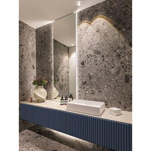 意式轻奢浴室柜台上盆一体洗手台极简实木烤漆橡胶木洗漱台卫浴柜