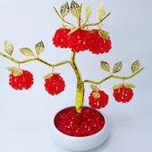 平安树平安果手工花束diy材料包手工串珠编织礼物自制装 饰摆件