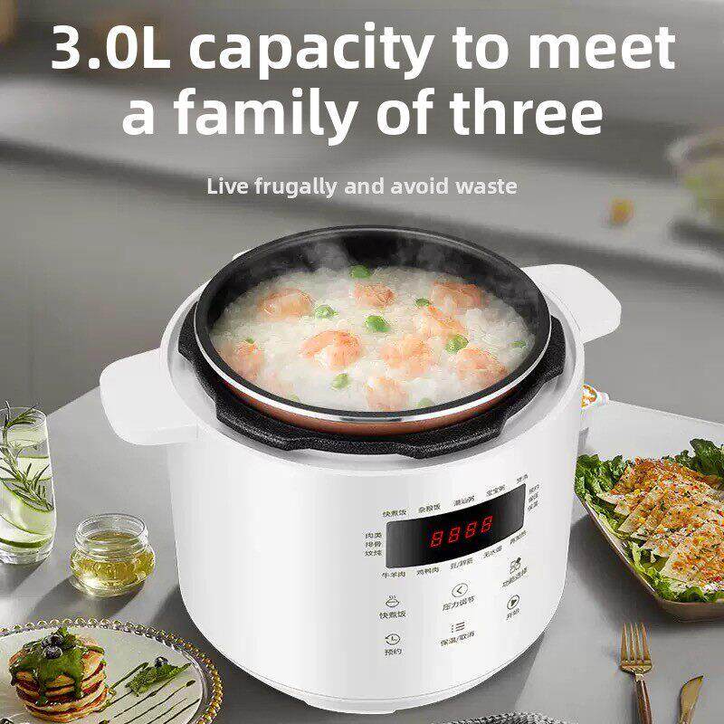 跨境110V美规电压力锅家用3升多功能智能预约电饭锅小型电高压锅