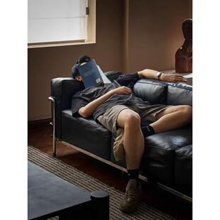 中古设计师LC3真皮沙发Cassina柯布西耶高端包豪斯沙发直排小户型