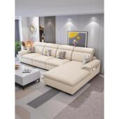 2025新款 北欧猫抓皮沙发现代大小户型客厅贵妃租房公寓布艺沙发