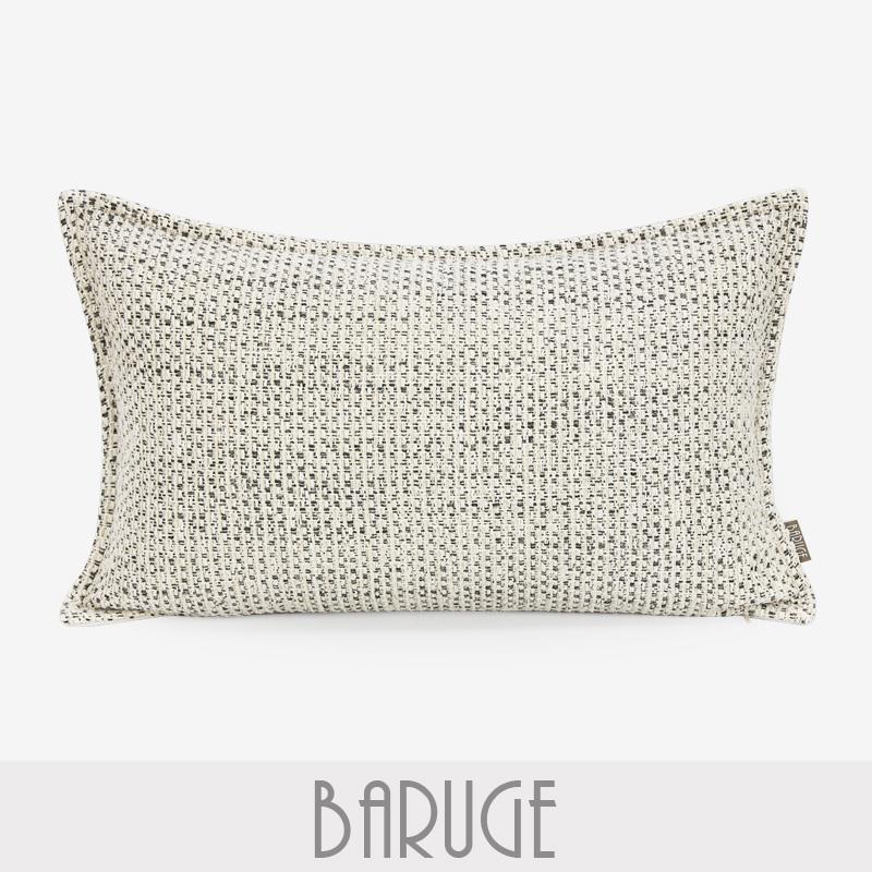 【小款】米色棉麻腰枕，覆古长枕，亚麻靠垫，亚麻熨边，家用可拆