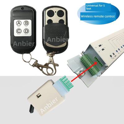 自动感应门5针无线遥控器电动滑动门5孔学习Abcd常开常闭锁门遥控