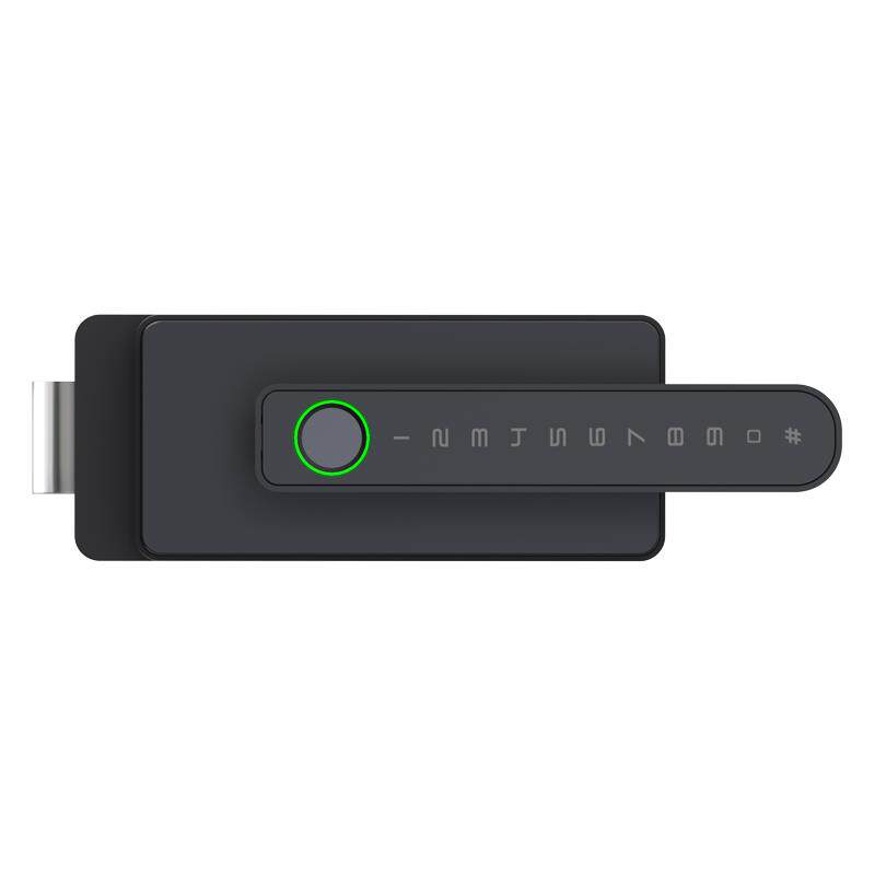 安将军隔断单扇玻璃门指纹锁单门单开办公室执手带把手智能密码锁