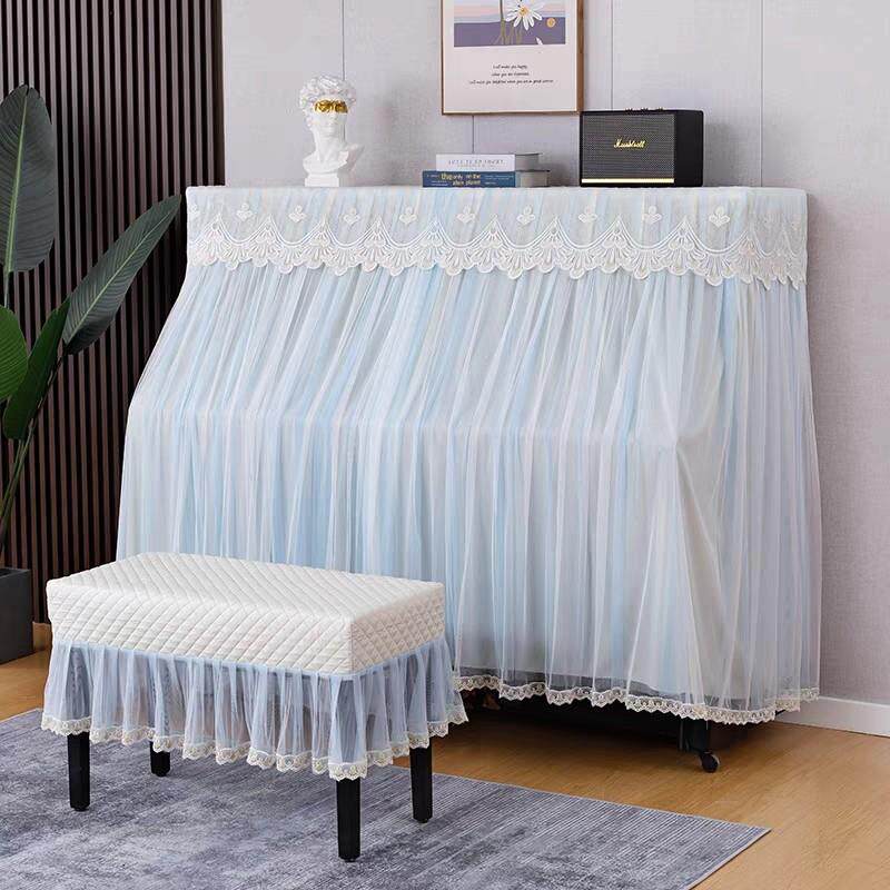 新款清新欧式钢琴防尘罩全罩盖布蕾丝现代简约钢琴套全包轻奢高档