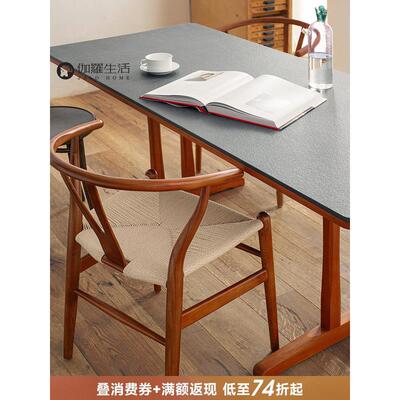 加洛生活Y椅子斯堪的纳维亚灰木餐椅扶手椅覆古中世纪实木热弯绳