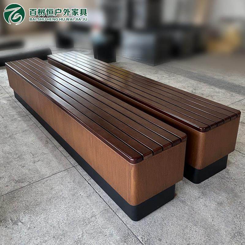 不锈钢公园椅户外长椅防腐木塑木长条凳商场广场成品坐凳定制厂家,住宅家具,公园椅,淘宝优惠券,粉丝福利购,淘宝优惠卷