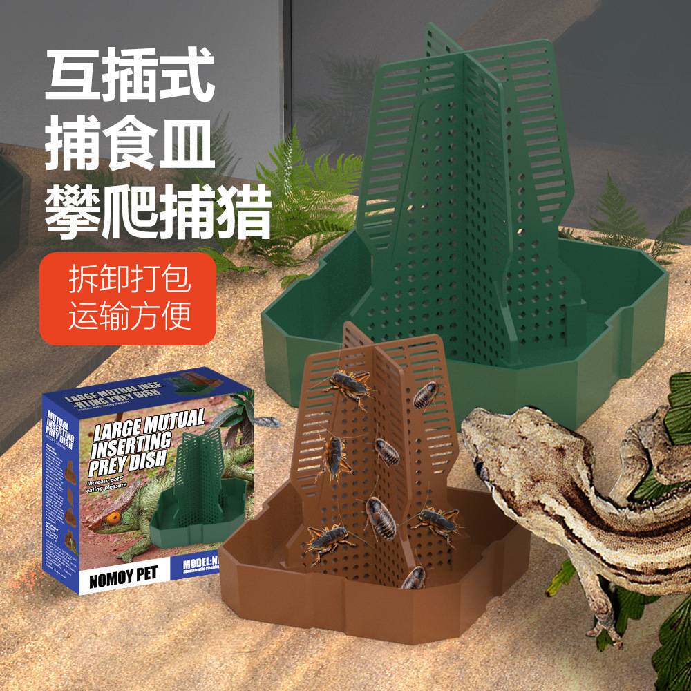 爬宠专用可拆卸防逃食盆碗鬃狮蜥