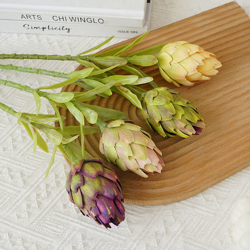 洋蓟果仿真花束高级感逼真摆设