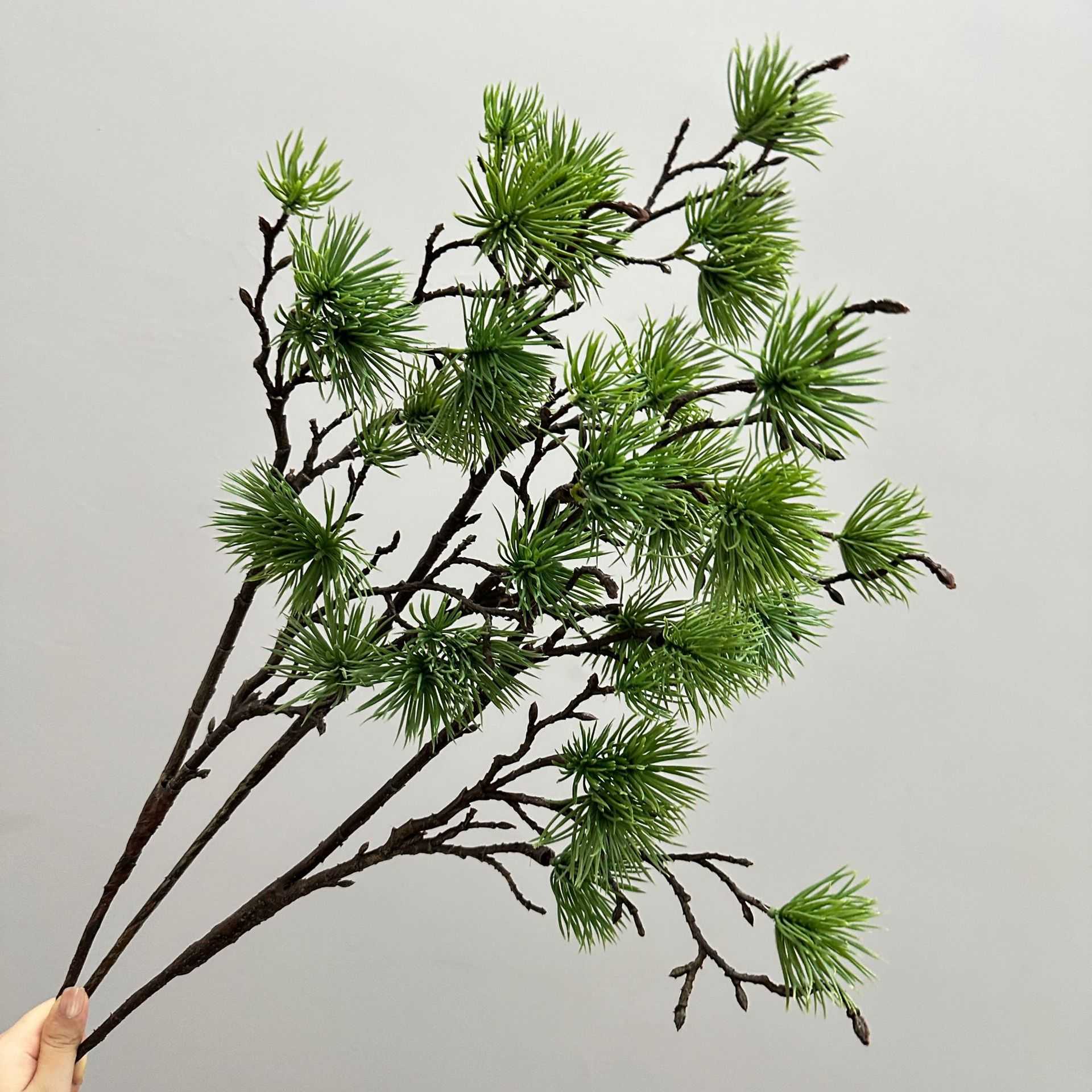 仿真绿植松枝崖柏松针罗汉松盆景